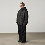 Пуховик Унисекс Черный HARSH AND CRUEL, Серый - фото 5