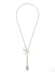 Ожерелье с подвеской-брелоком Rabanne, серебряный - фото
