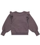 Хлопковый свитер Rebeca с оборками The New Society, Plum - фото 4