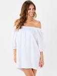 Платье мини цвета личи Tiare Hawaii, белый - фото