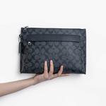 COACH Кожаный клатч с покрытием из ткани - фото 9