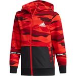 Куртка детская красно-черная Adidas для детей 3-7 лет - фото