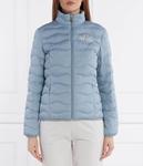Пуховик женский Ea7 короткий стеганый, синий - фото