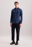 Рубашка Slim Fit на пуговицах SEIDENSTICKER, синий/темно-синий - фото 5