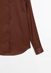 Блуза Massimo Dutti FLOWING SATIN LONG SLEEVE, Brown - фото 9