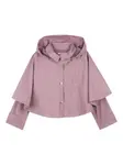 Укороченная куртка с капюшоном Chloé Kids, фиолетовый - фото