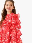 Детское платье с рюшами и принтом Angel & Rocket, Red - фото 6