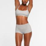 Шорты SKIMS Cotton Jersey, цвет Light Heather Grey - фото 2