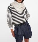 Шарф из смеси кашемира и шелка Brunello Cucinelli, бежевый - фото 2