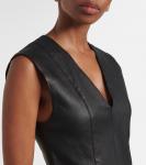 Платье миди из кожи Kosma Joseph, черный - фото 4