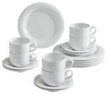 Кофейный сервиз тавола 18 шт Novel, белый - фото