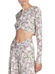 Укороченный топ Jinea Printed Twist Isabel Marant, белый - фото 3