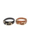 Ремень CHUNKY BUCKLE LOOP 2-PACK Urban Classics, коричневый - фото