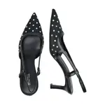 Кожаные босоножки на шпильке сейчас Michael Kors, черный - фото 3