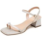 Сандалии женские Agsdon, серебряный - фото 2