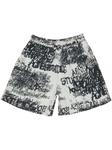Acne Studios шорты с абстрактным рисунком, серый - фото