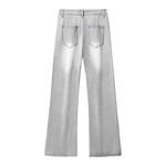 Джинсы Unisex Black Smoke Gray AMBER LIGHT, утепленные флисом, черные - фото 5