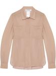 Max Mara шелковая рубашка Ercole, нейтральный цвет - фото