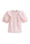 Блуза New Look CHECKED FRILL TRIM , Pink Pattern/Mottled Pink - фото 4