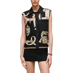 HERMES Рубашка Women's Black Lapel Moderate - фото