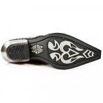 7934-S2 Ботинки West из тисненой кожи с пряжкой New Rock, черный - фото 6