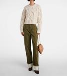 Средний кожаный клатч с пылесборником Bottega Veneta, Biscuit-Gold - фото 5