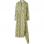 Платье-халат с узором пейсли Tory Burch, зеленый - фото
