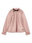 Monnalisa блузка в горох, розовый - фото