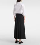 Плиссированная юбка миди Jil Sander, черный - фото 3