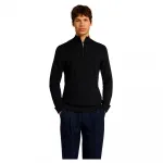 Свитер Selected Tray half zip, черный - фото