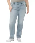 Джинсы Suki Curvy Fit Slim Bootcut размера Plus Silver Jeans Co., синий - фото