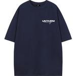 Футболка унисекс без принта, темно-синий - фото 7