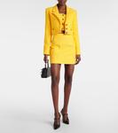 Укороченный твидовый блейзер букле Alessandra Rich, желтый - фото 2