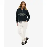 Свитер Superdry Slouchy Graphic half zip, черный - фото 6