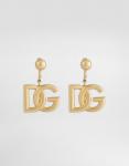 Серьги с логотипом dg Dolce & Gabbana, золото - фото