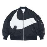 Куртка Nike big swoosh bomber jacket 'Black', черный - фото