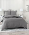 Комплект постельного белья Neslt Super Soft Double Brushed Microfiber, 3 предмета, размер King Nestl, Charcoal - фото