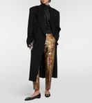 Атласные балетки hangisi flat с декором Manolo Blahnik, черный - фото 2