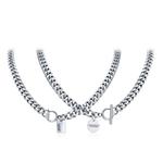 Титановый стальной ожерелье на ключицу Unisex TEEX, золотой - фото 7