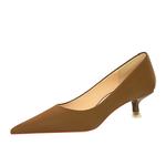 Туфли женские на высоком каблуке Bamiti, хаки - фото 4