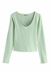 Топ Next SCOOP NECK, Forest Green/Green - фото
