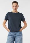 Футболка comma Basic T-shirt, Dunkelblau/Blue - фото