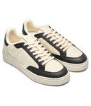 Кроссовки женские Alohas кожаные комбинированные с перфорацией, черно-бежевый - фото 3