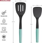 Пластиковый набор лопаток KitchenAid Classic, 2 предмета, синий - фото 3
