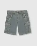 Детские шорты карго темно-зеленого цвета Gocco - фото
