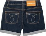Джинсовые шорты бойфренд-кроя Calvin Klein для девочек, Dark Rinse/Cuff - фото 2