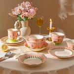 Modengzhufu Керамические чашки Tulip Cup - 2 шт, с рельефным рисунком, для дома и подарка - фото 3