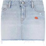 Джинсовая мини-юбка с вышитым логотипом ERL, синий - фото