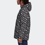 Двусторонний пуховик с капюшоном Adidas Originals Monogram, черный - фото 5