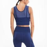 Топ (WMNS) PUMA STUDIO Layered Crop Top 'Blue' - фото 5